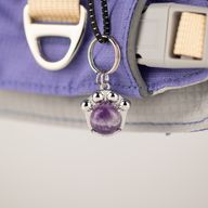 PAW - S (4-8 кг) Шлейка за кучета за стъпване с рефлекторна мрежа - лавандула - аметистов талисман