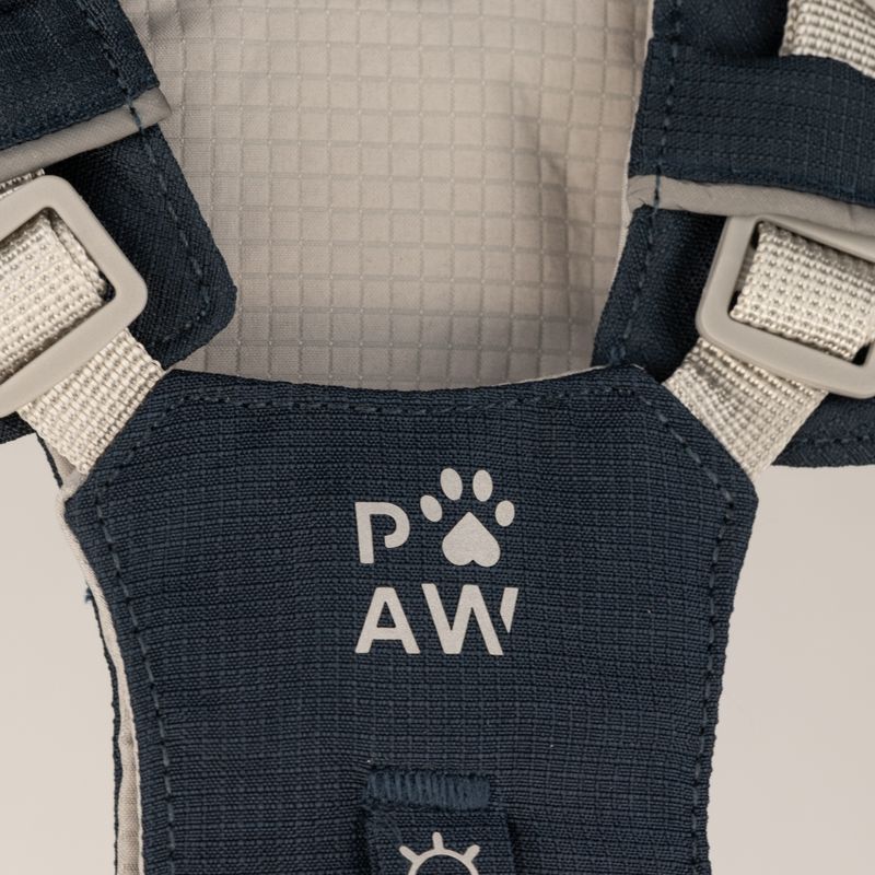 PAW - S (4-8 кг) Step-in Guardian Harness за кучета с отразяваща мрежа - Rock Grey - Черен обсидианов талисман