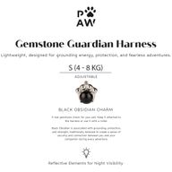 PAW - S (4-8 кг) Step-in Guardian Harness за кучета с отразяваща мрежа - Rock Grey - Черен обсидианов талисман