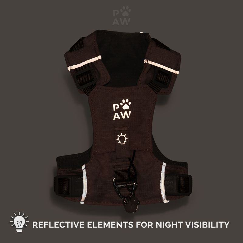 PAW - S (4-8 кг) Шлейка за кучета за стъпване с рефлекторна мрежа - лавандула - аметистов талисман