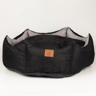Легло за лапи - голяма кралска корона - черно и сиво - 50x50x26 см