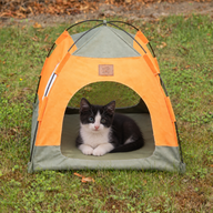Paw Bed - зелено-оранжева палатка - 48x48x40 см
