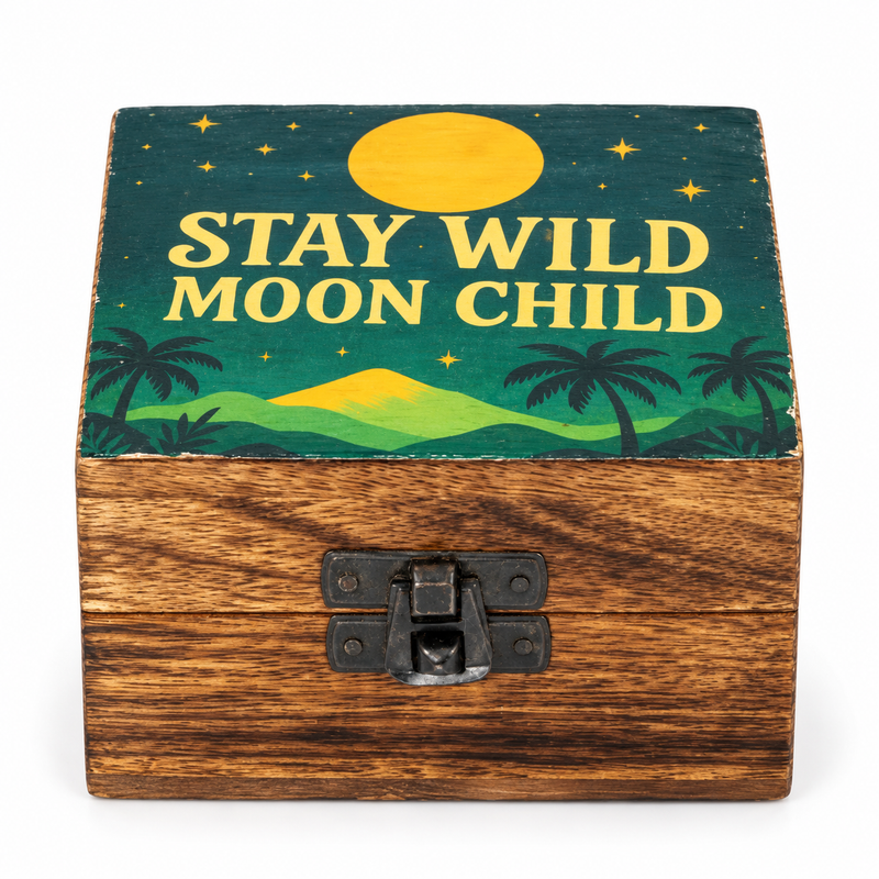 Малка емайлирана кутийка - Stay Wild Moon Child