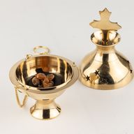 Висяща месингова горелка за тамян – Кръст