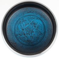 Голяма Пееща Купа - Прашно Синьо - 32x15см - Дизайн 1