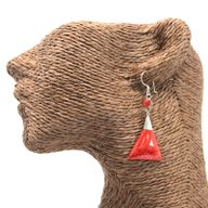 925 сребърни обеци - триъгълник двойни капки