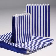 7X9" торби с Candy Stripe (1000) - СИНИ