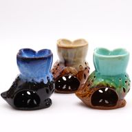 Класическа рустикална маслена горелка - сова отстрани (асортимент)