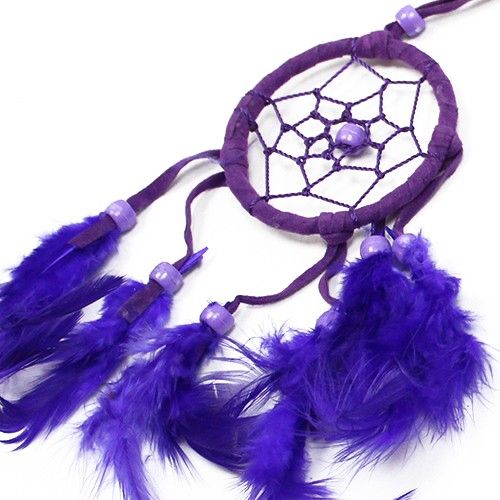 Bali Dreamcatchers - Малък кръгъл - Тюркоазено/Розово/Лилаво