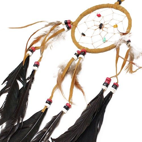 Bali Dreamcatchers - Среден кръг - крем/кафяв/шоколадов
