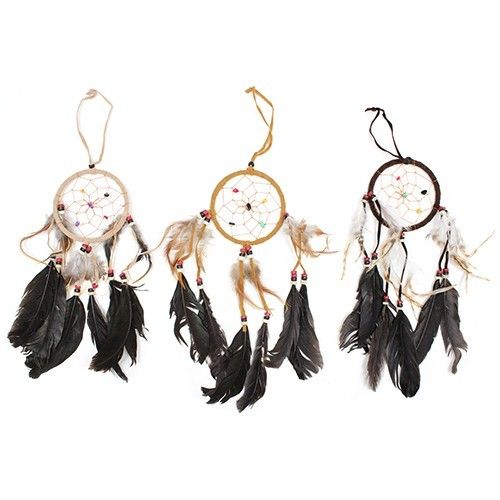 Bali Dreamcatchers - Среден кръг - крем/кафяв/шоколадов