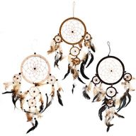Bali Dreamcatchers - Голям кръгъл - крем/кафе/шоколад