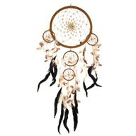 Bali Dreamcatchers - Голям кръгъл - крем/кафе/шоколад