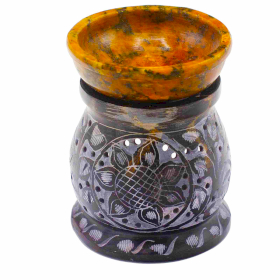Маслена Горелка - 10см - Mandala Flower - Black & Yellow